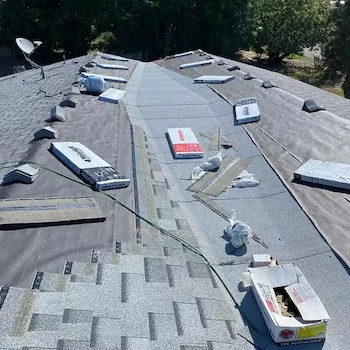 Completed roofing project